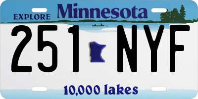MN license plate 251NYF