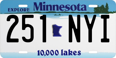 MN license plate 251NYI