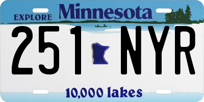 MN license plate 251NYR