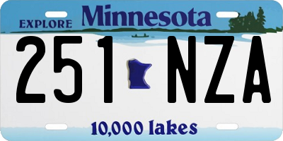 MN license plate 251NZA