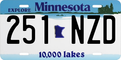 MN license plate 251NZD
