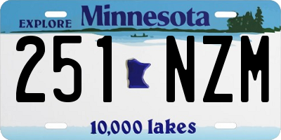 MN license plate 251NZM