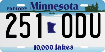 MN license plate 251ODU
