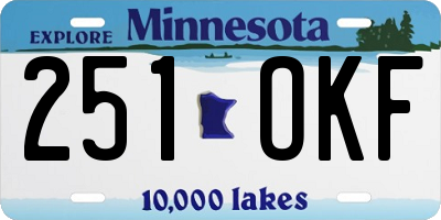 MN license plate 251OKF