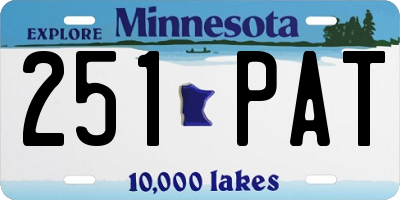 MN license plate 251PAT