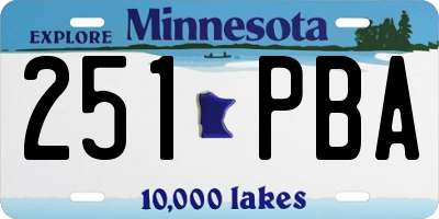 MN license plate 251PBA