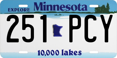 MN license plate 251PCY