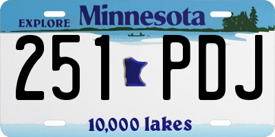 MN license plate 251PDJ
