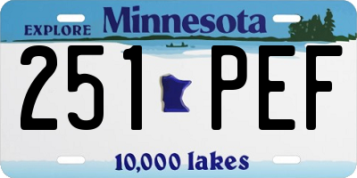 MN license plate 251PEF