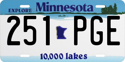 MN license plate 251PGE
