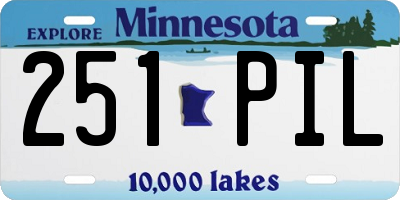 MN license plate 251PIL
