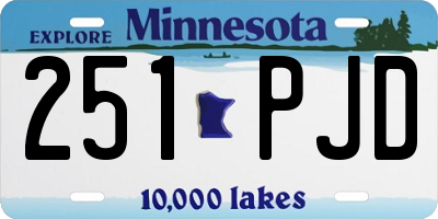 MN license plate 251PJD