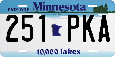 MN license plate 251PKA
