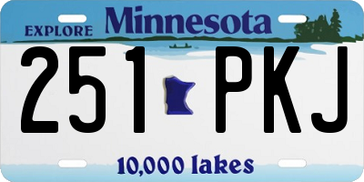 MN license plate 251PKJ
