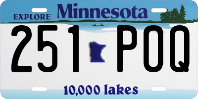 MN license plate 251POQ