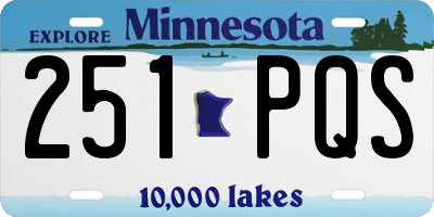 MN license plate 251PQS