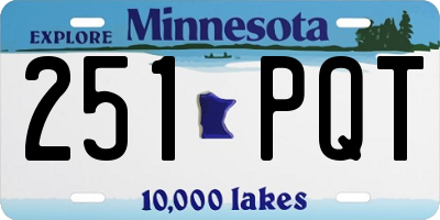 MN license plate 251PQT