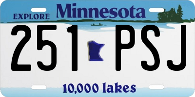 MN license plate 251PSJ