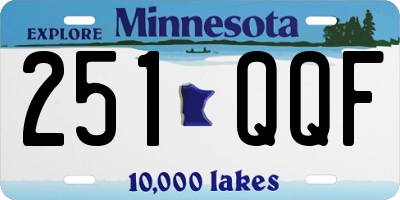 MN license plate 251QQF