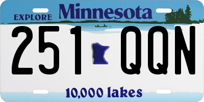 MN license plate 251QQN