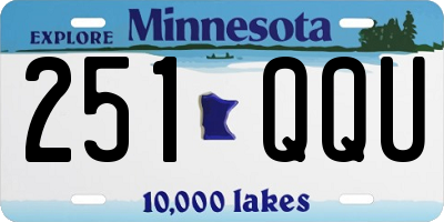 MN license plate 251QQU