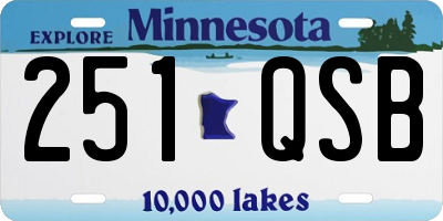 MN license plate 251QSB