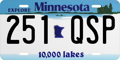 MN license plate 251QSP