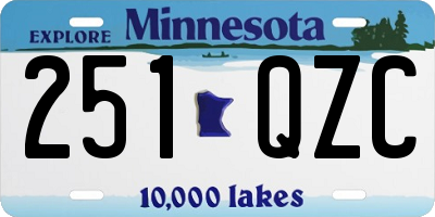 MN license plate 251QZC