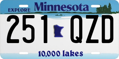 MN license plate 251QZD