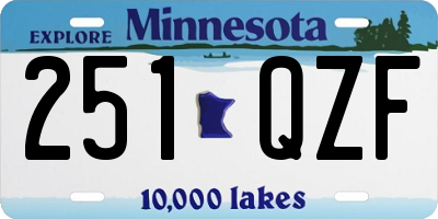 MN license plate 251QZF