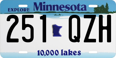 MN license plate 251QZH