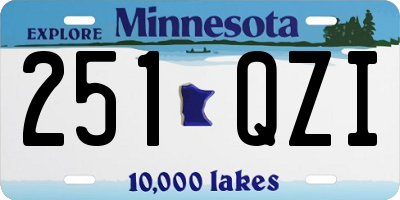 MN license plate 251QZI