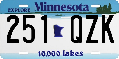 MN license plate 251QZK