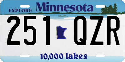 MN license plate 251QZR