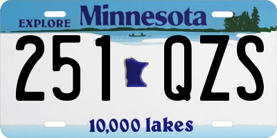 MN license plate 251QZS