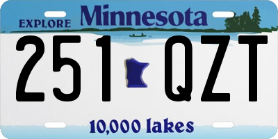 MN license plate 251QZT