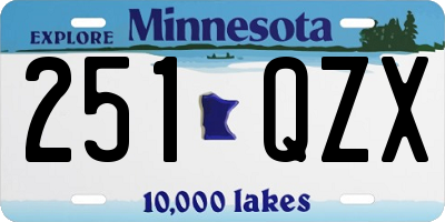 MN license plate 251QZX