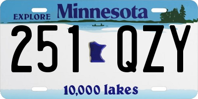 MN license plate 251QZY