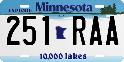 MN license plate 251RAA