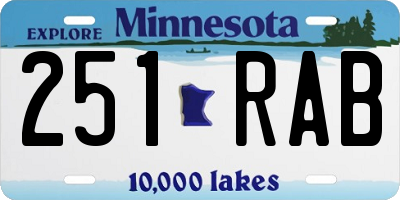 MN license plate 251RAB