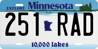 MN license plate 251RAD