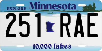 MN license plate 251RAE