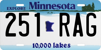 MN license plate 251RAG