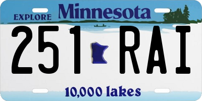 MN license plate 251RAI