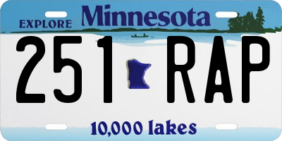 MN license plate 251RAP