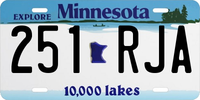 MN license plate 251RJA