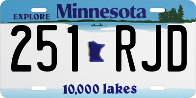 MN license plate 251RJD