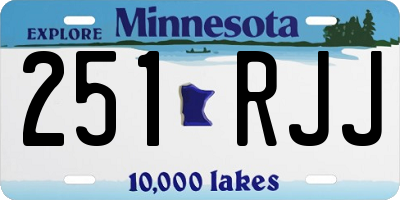 MN license plate 251RJJ