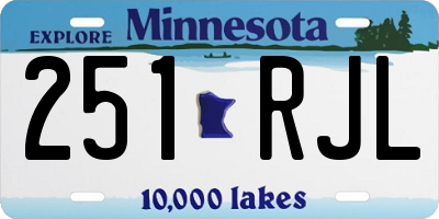 MN license plate 251RJL