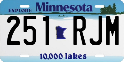 MN license plate 251RJM